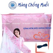 Mùng Voan Thái Lan, Mùng Chống Muỗi Lỗ Siêu Nhỏ 1M2 - 1M6 - 1M8 - 2M5 - 3M - 4M, Màn Chống Muỗi Không Cửa - Np Bedding