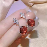 Red Diamond Ear Studs