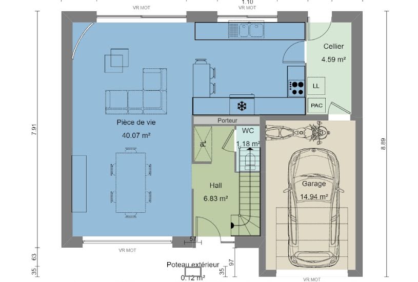  Vente Terrain + Maison - Terrain : 864m² - Maison : 125m² à Hulluch (62410) 