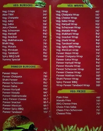 Yummy Juice menu 