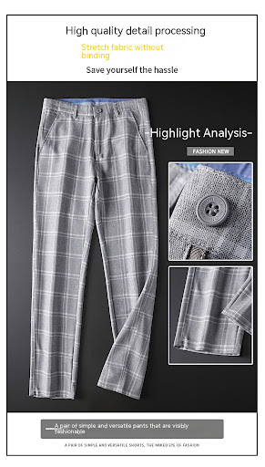 Title 3, Mens Casual Pants Elastic Loose Straight Trous...
