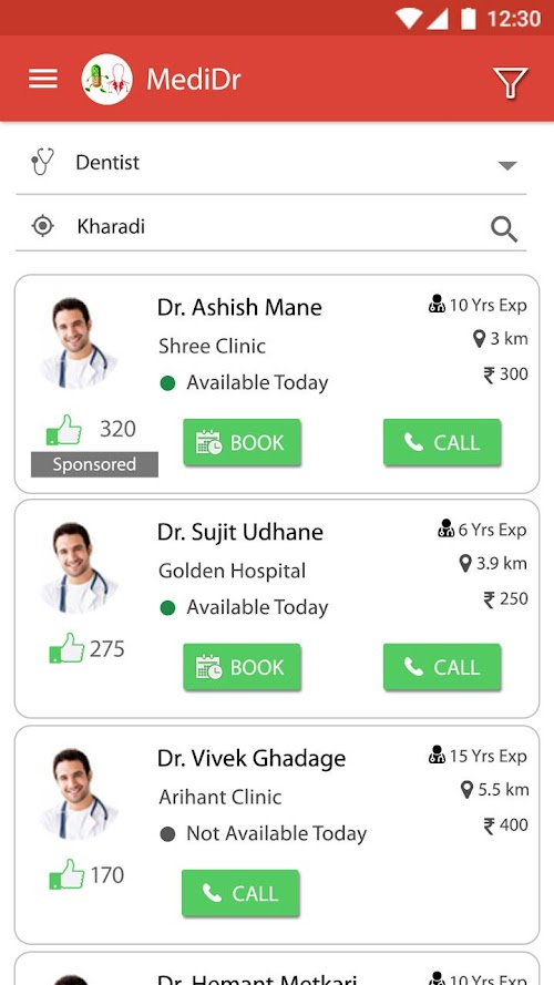 Android application MediDr User screenshort