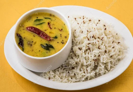 Dal Rice With Salad