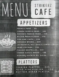 Strikerz Cafe menu 1