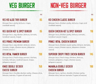 Burger Family menu 1