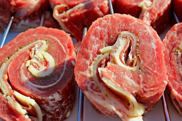 Grilled Stuffed Flank Steak With Capicola and Provolone Cheese