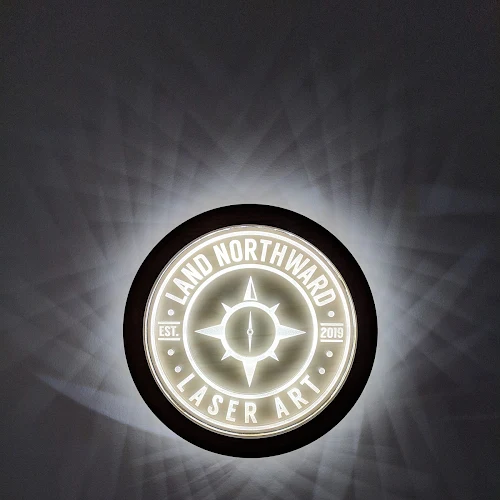 Circle Edge Lit Sign - Battery