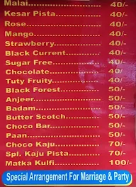 Adarsh Kulfi menu 3