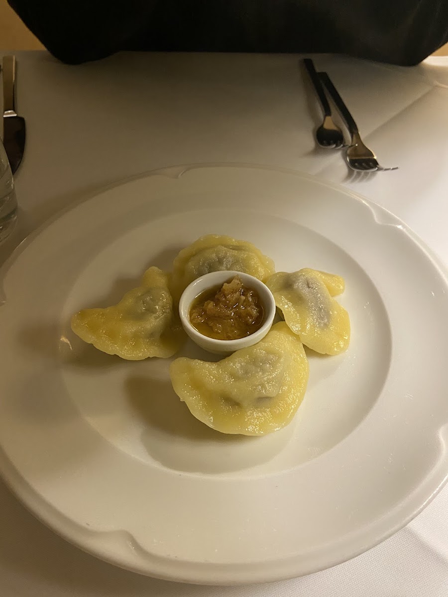 Meat filled pierogi