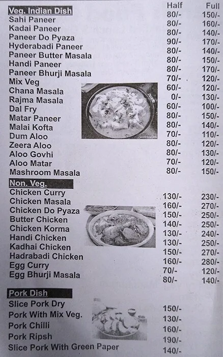 Friends Food Corner menu 