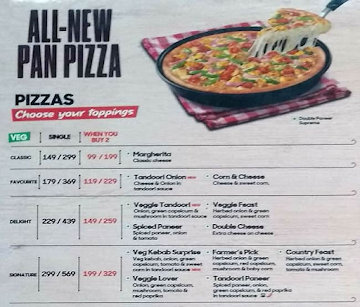 Pizza Hut menu 