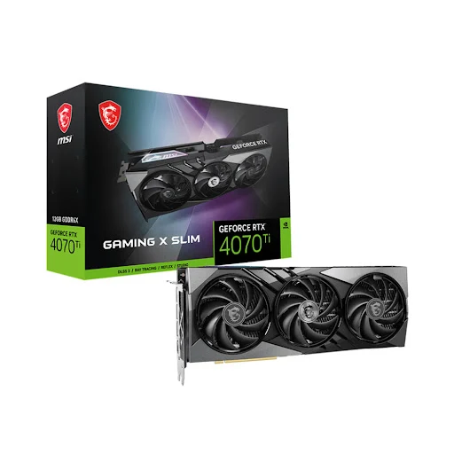 Card màn hình MSI RTX 4070 Ti GAMING X SLIM 12G 12GB GDDR6X (912 -V513 - 424)