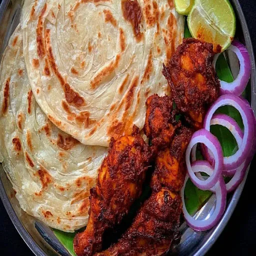 Parotta+Chicken Fry