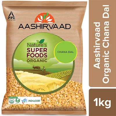 Aashirvaad Nsf Organic Chana Dal 1 Kg - 1kg