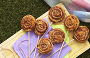 Salami pizza pinwheel pops.