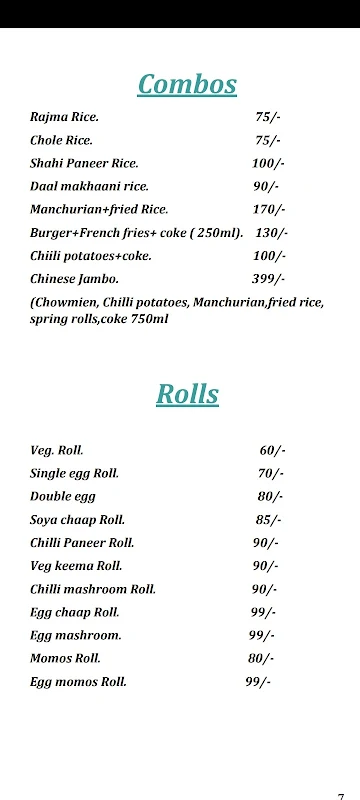 Jds Food Junction menu 