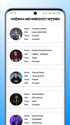 Screenshot BGMI Sensitivity Settings