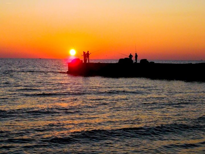 Pesca al tramonto di Marino Paroli