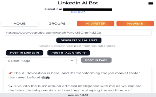 LinkedIn AI Bot