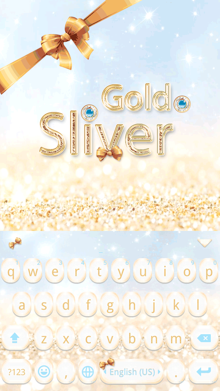 Gold &amp; Sliver Emoji Keyboard Screen 2