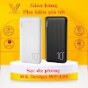 Sạc Dự Phòng 10000Mah Wk Design Wp - 129, Pin Dự Phòng Chính Hãng Hỗ Trợ Sạc Nhanh 2.1A Với 2 Cổng Sạc Tiện Lợi - Baovy