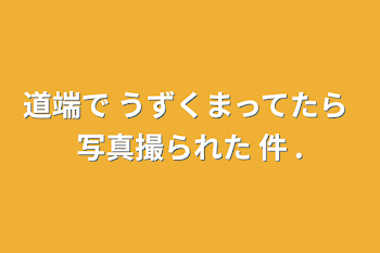 「道端で うずくまってたら 写真撮られた 件  .」のメインビジュアル