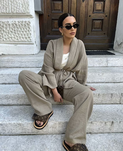 Title 18, Textured Double Breasted Kimono Top Drawstring ...