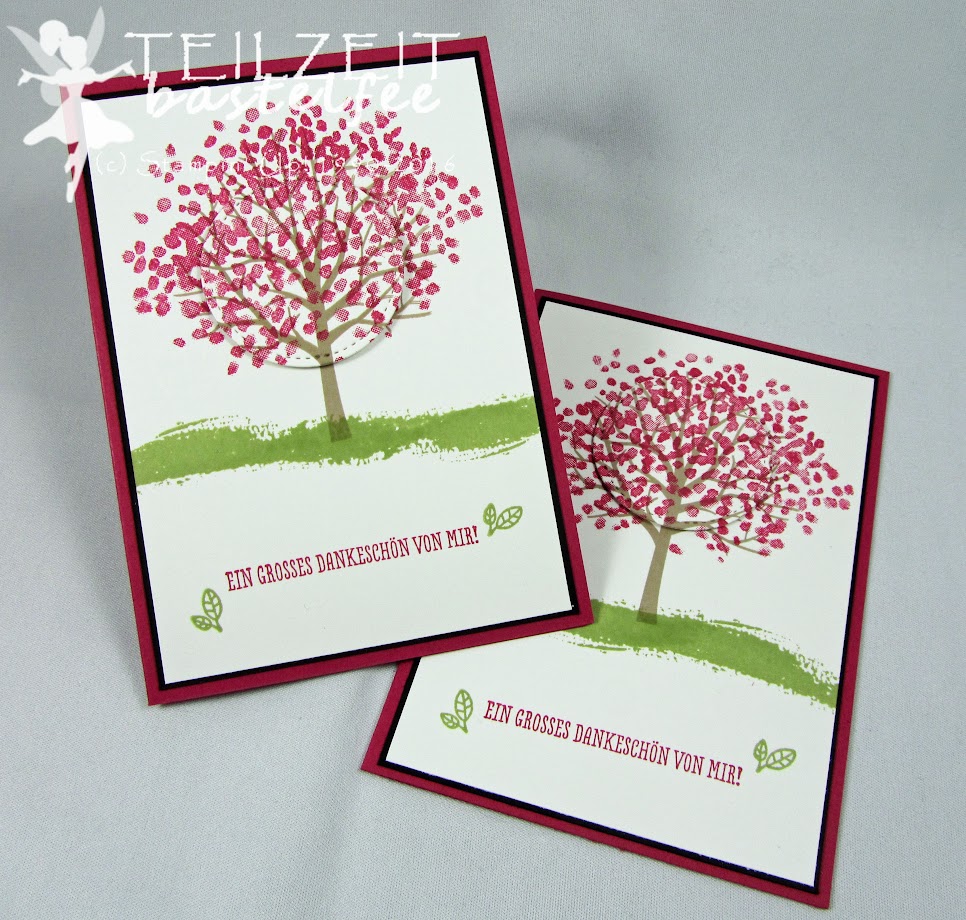 Stampin' Up! – In{k}spire_me, Color Challenge, Baum der Freundschaft, Sheltered Tree, Landlust, Cottage Greetings, Zum Dank, Thankful Thoughts, Stitched Framelits