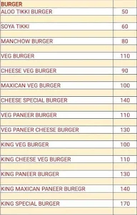 Big Burger menu 3