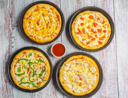 4 Veg Single Pizza Combo