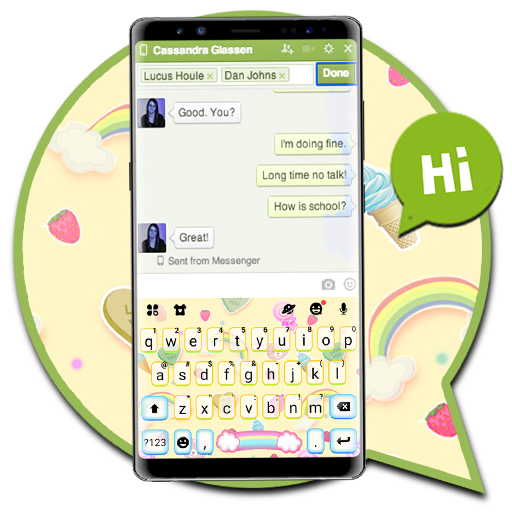 Cute Doodle Messenger Keyboard Theme