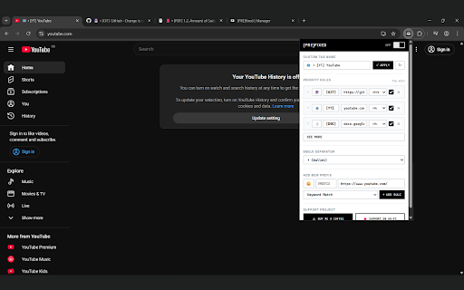 [PRE]fixed – Tab Title Prefixer screenshot 2