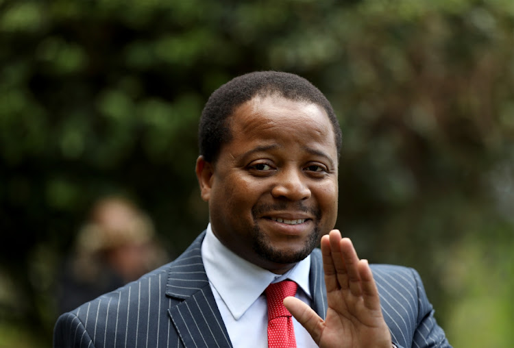 Prince Buzabazi Zulu waves as he arrives for the commemoration of his father, the late King Goodwill Zwelithini Zulu, at KwaKhethomthandayo Royal Palace. The late king's brothers said on Thursday they had chosen him to succeed their brother as king. File Photo.