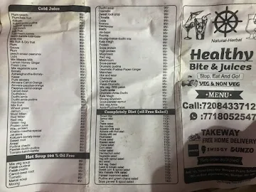 Desi Diet menu 