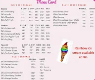 Blu Berries Ice Cream & More menu 1