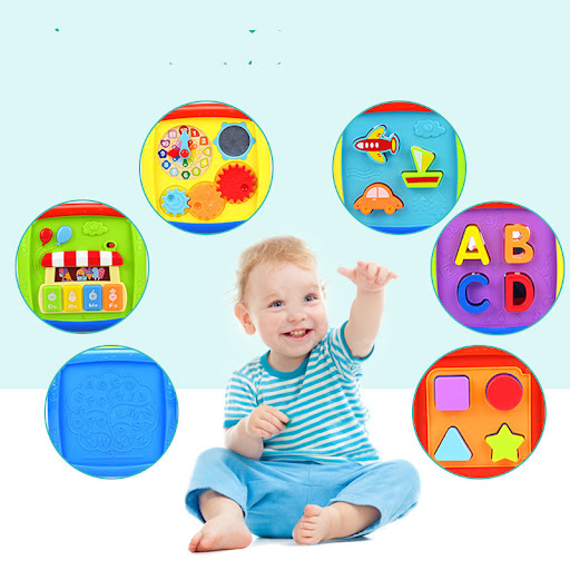 Title 1, Baby Six-sided Box Power Box Early Learning Cog...