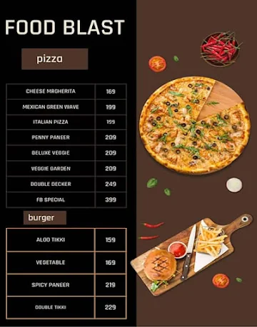 Food Blast menu 