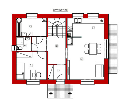 Domek Wierzbowy - Rzut parteru