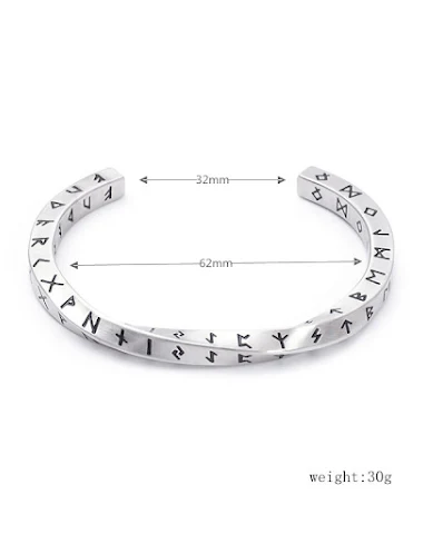 Titanium Stalen Viking Armband met - 1