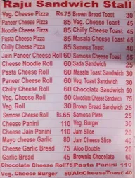 Raju Sandwich Stall menu 1