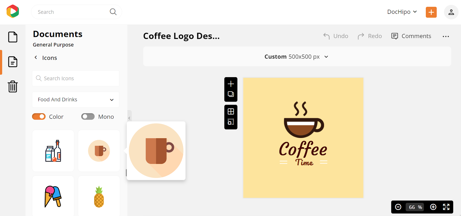 Select mug icon