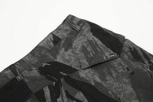Title 11, Graffiti Camouflage Straight Jeans for Men and ...
