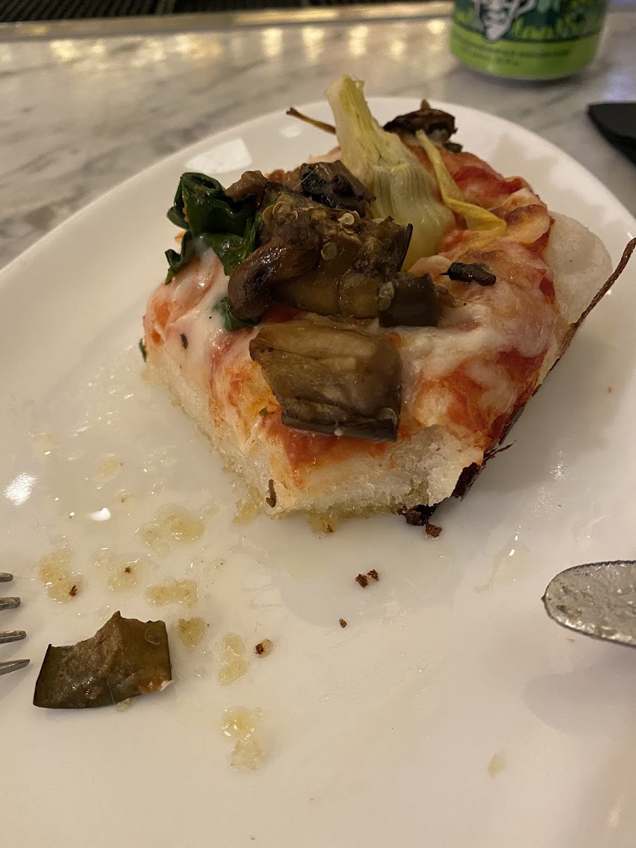 Thick crust gluten-free pizza