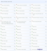 Amani Juice Hub menu 2