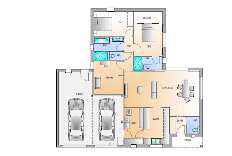  Vente Terrain + Maison - Terrain : 597m² - Maison : 114m² à Le Poiré-sur-Vie (85170) 