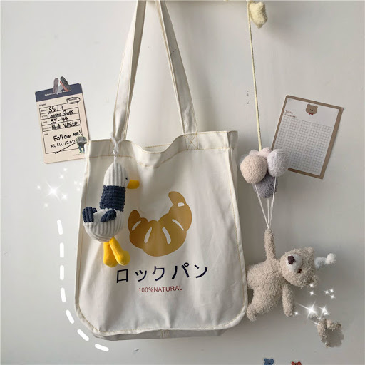 Title 2, Canvas Bag Female Summer Personality Class Text...