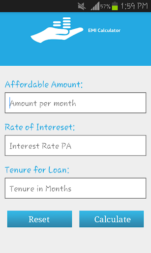 Screenshot Loan EMI Calculator