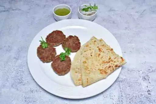 Chicken Shami Kabab [4 Pieces] With 2 Rumali Roti