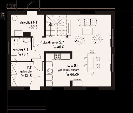 Orłowo a3 dws - Rzut parteru