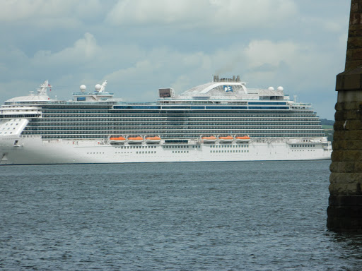 Royal Princess anchored in Edinburgh Scotland